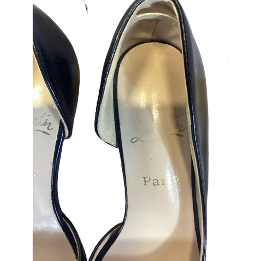 Black Pointed Toe Stiletto Heels Minimalist Chic Classic Pumps - Picture 3 of 8